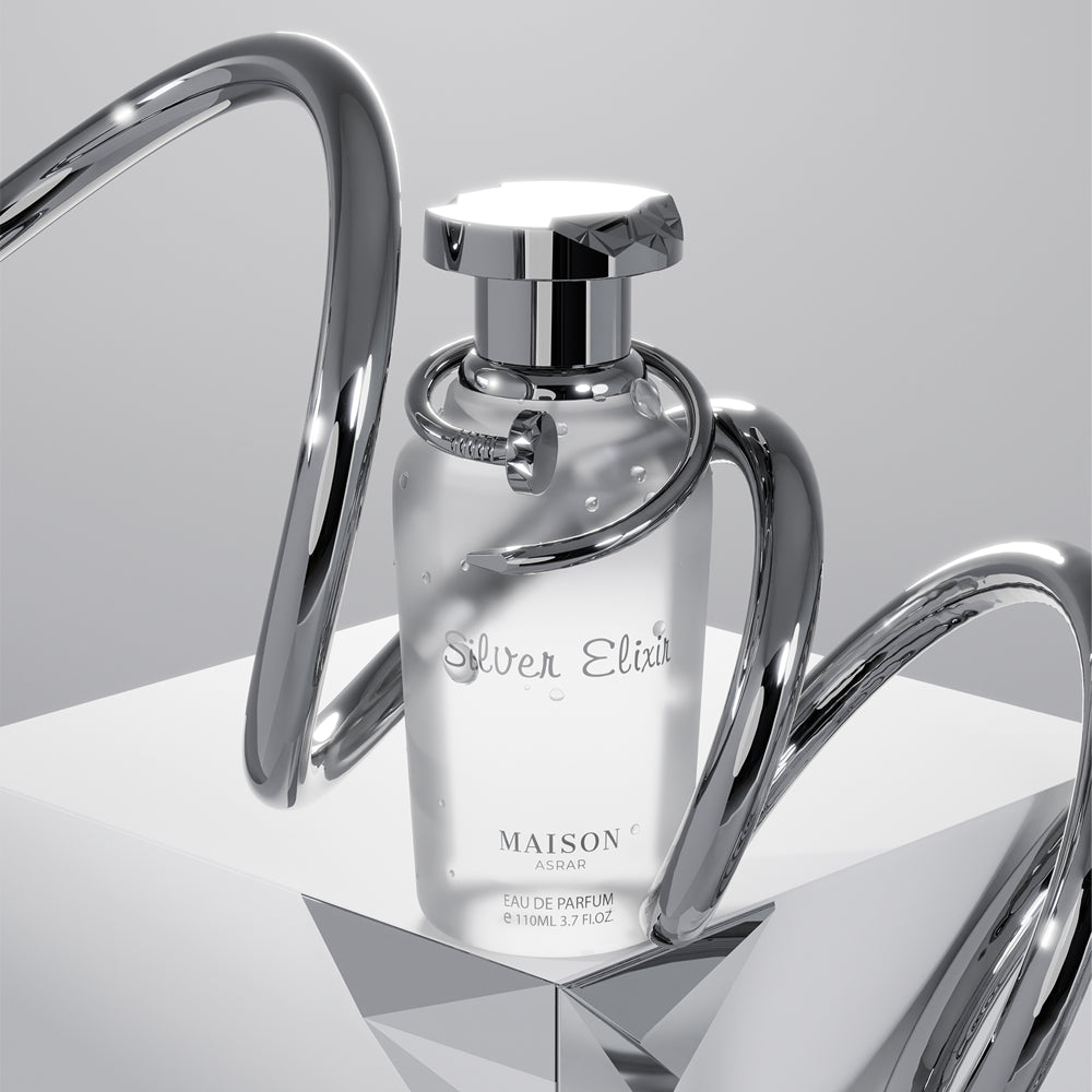 maison asrar perfumes canada and usa Silver Elixir: Boldness Redefined in Every Note. A daring blend of citrus, spice, smoke, and leather for unforgettable impressions
Inspired by: Aventus Creed