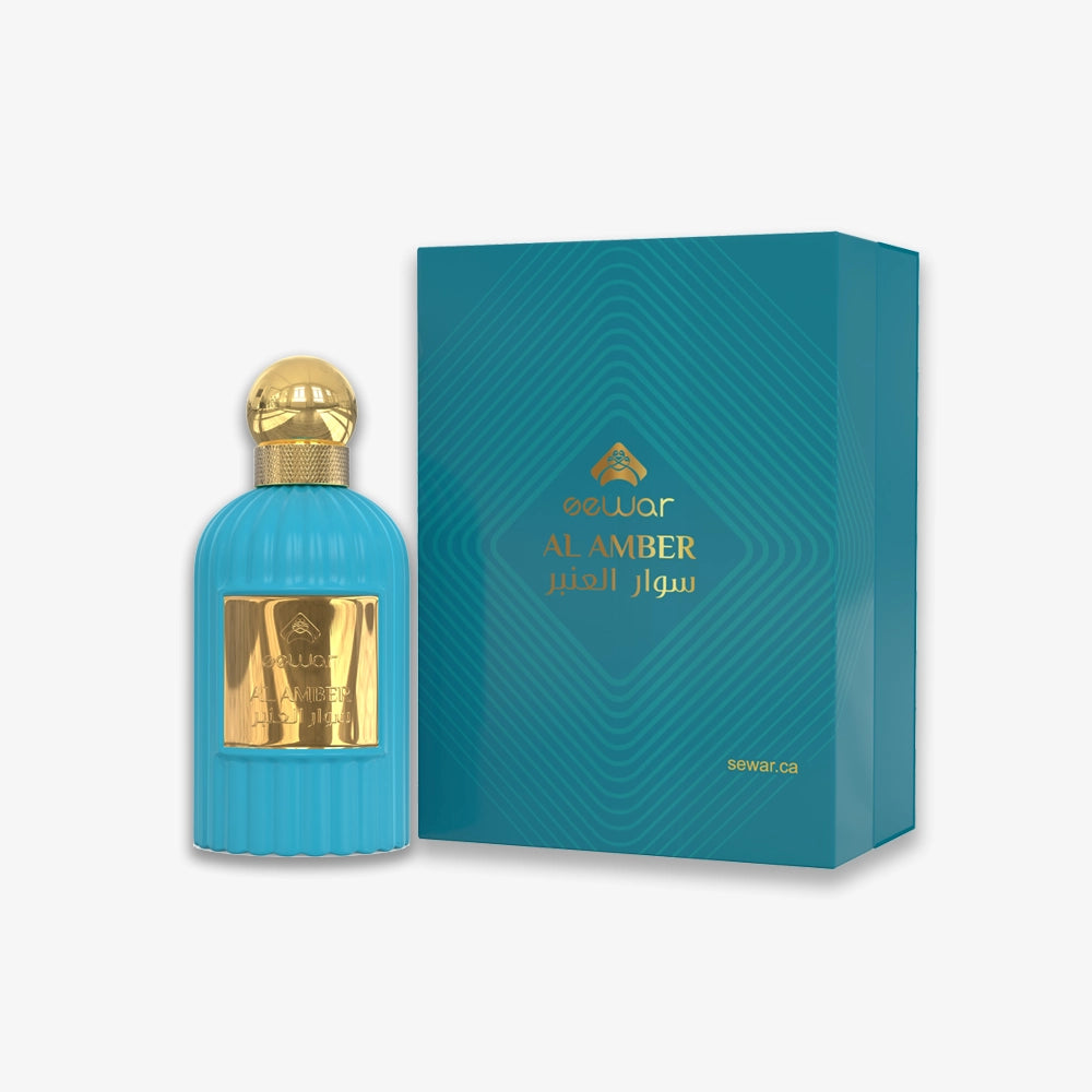 Sewar Al Amber combines saffron, amberwood, and cedar for a sophisticated woody oriental fragrance, perfect for adding a touch of luxury and elegance.