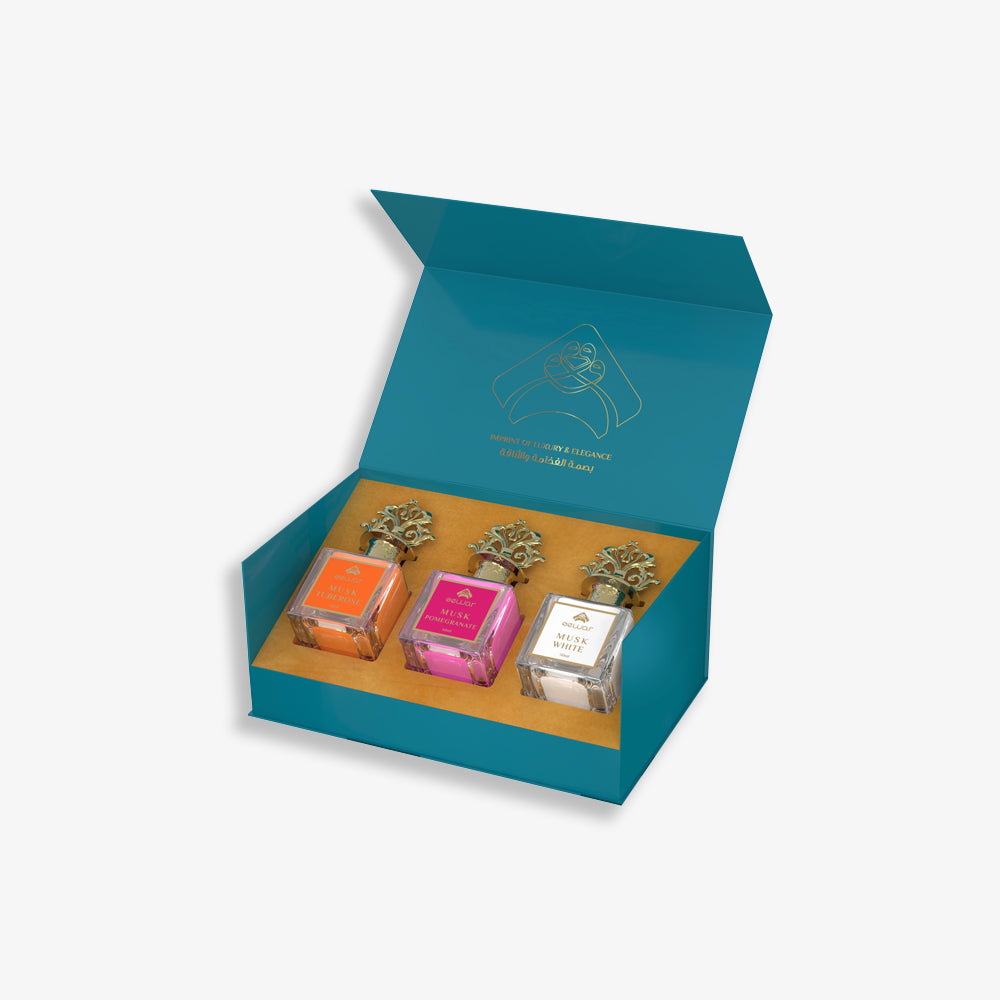 Sewar Musk Collection Gift Box (Pomegranate, White, Tuberose)