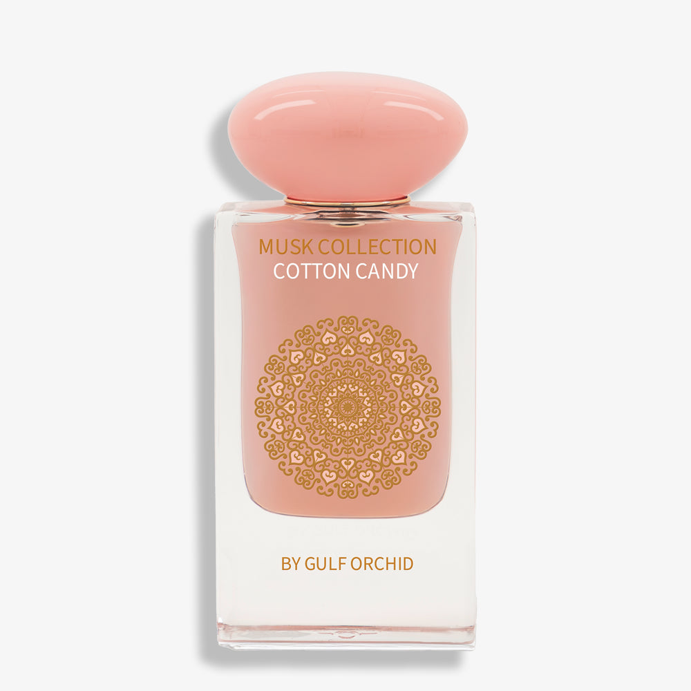 Musk Tahara Cotton Candy by gulf orchid - A dreamy musky floral fragrance with airy cotton candy, creamy milk, and powdery musk, enriched by delicate rose and warm caramel for a soft, sweet, and playful allure.