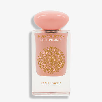 Musk Tahara Cotton Candy by gulf orchid - A dreamy musky floral fragrance with airy cotton candy, creamy milk, and powdery musk, enriched by delicate rose and warm caramel for a soft, sweet, and playful allure.