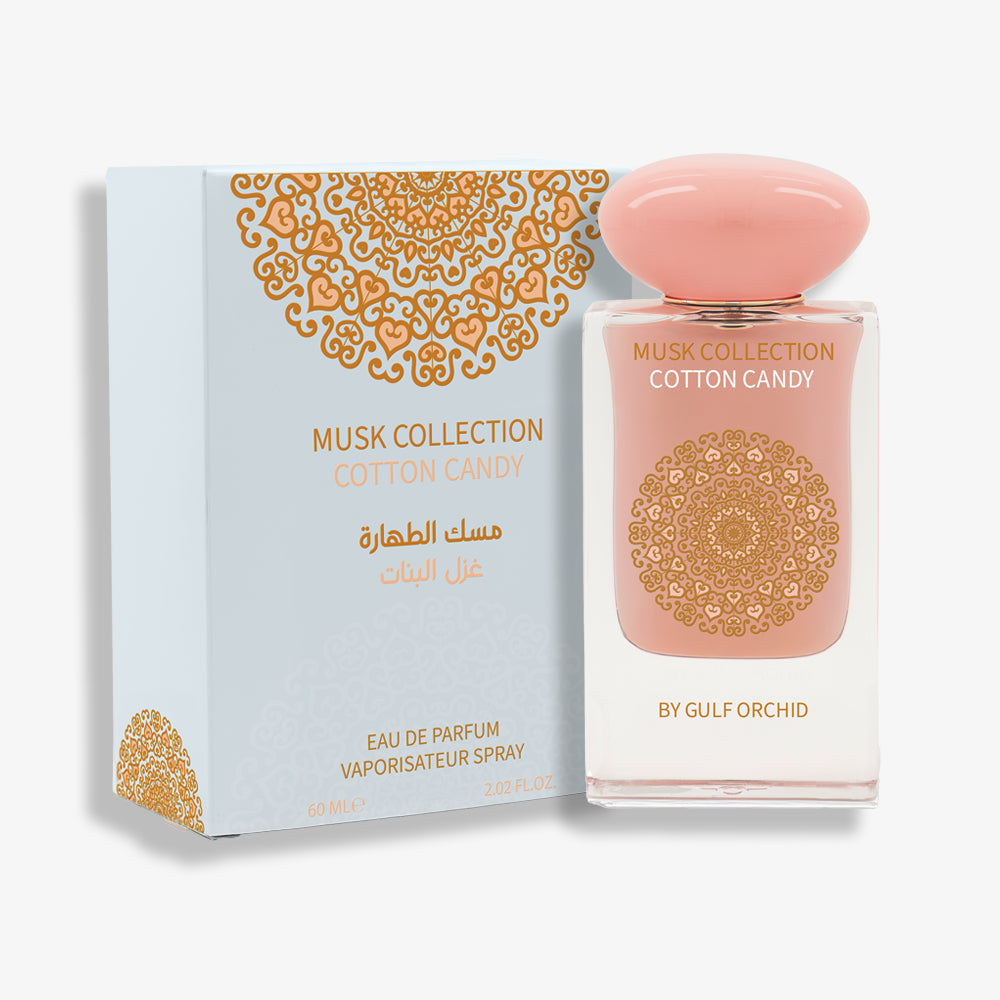 Musk Tahara Cotton Candy by gulf orchid - A dreamy musky floral fragrance with airy cotton candy, creamy milk, and powdery musk, enriched by delicate rose and warm caramel for a soft, sweet, and playful allure.