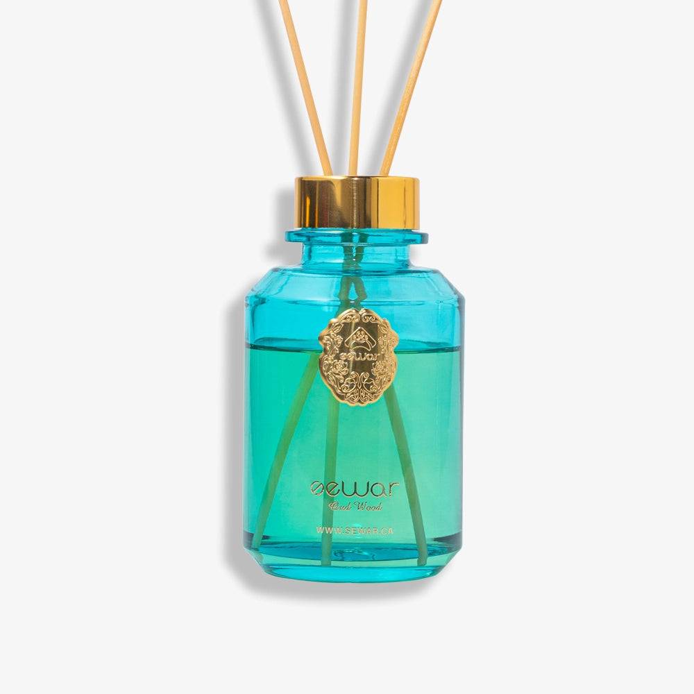 Transform your space with the Sewar Oud Wood Reed Diffuser. 