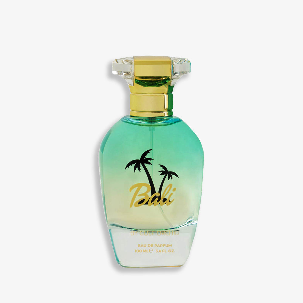 Bali by Gulf Orchid – A tropical 100ML Eau de Parfum inspired by Rabanne Fame, featuring coconut, mango, and vanilla.