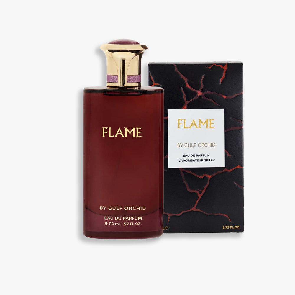 Flame by Gulf Orchid – A bold 110ML Eau de Parfum inspired by Tom Ford's Tobacco Vanille, featuring spicy clove, rich tobacco, and warm vanilla.