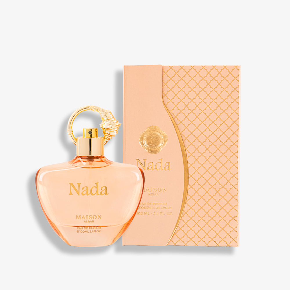 Nada by Maison Asrar – A sophisticated 100ML Eau de Parfum inspired by Parfums de Marly Valaya, with woody, amber, and musk notes.