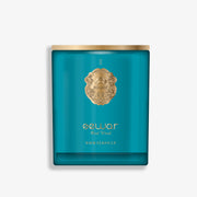 Oud Wood Scented Candle with oud, sandalwood, and musk in an elegant 200g glass jar for a long-lasting, luxurious fragrance.
