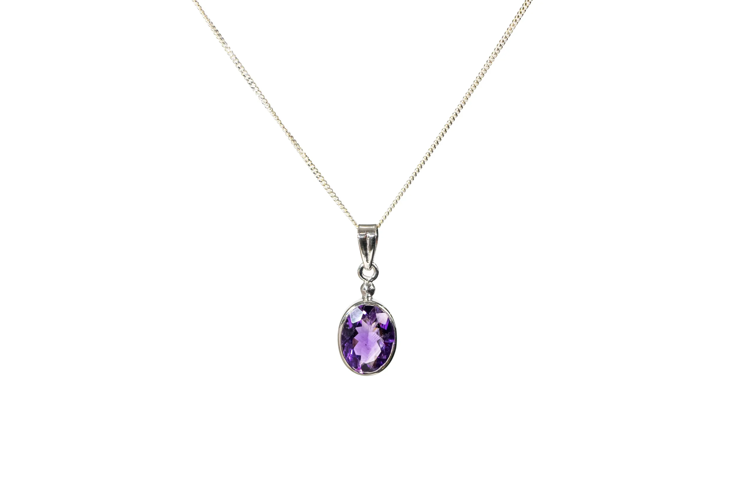 Medium size oval purple stone