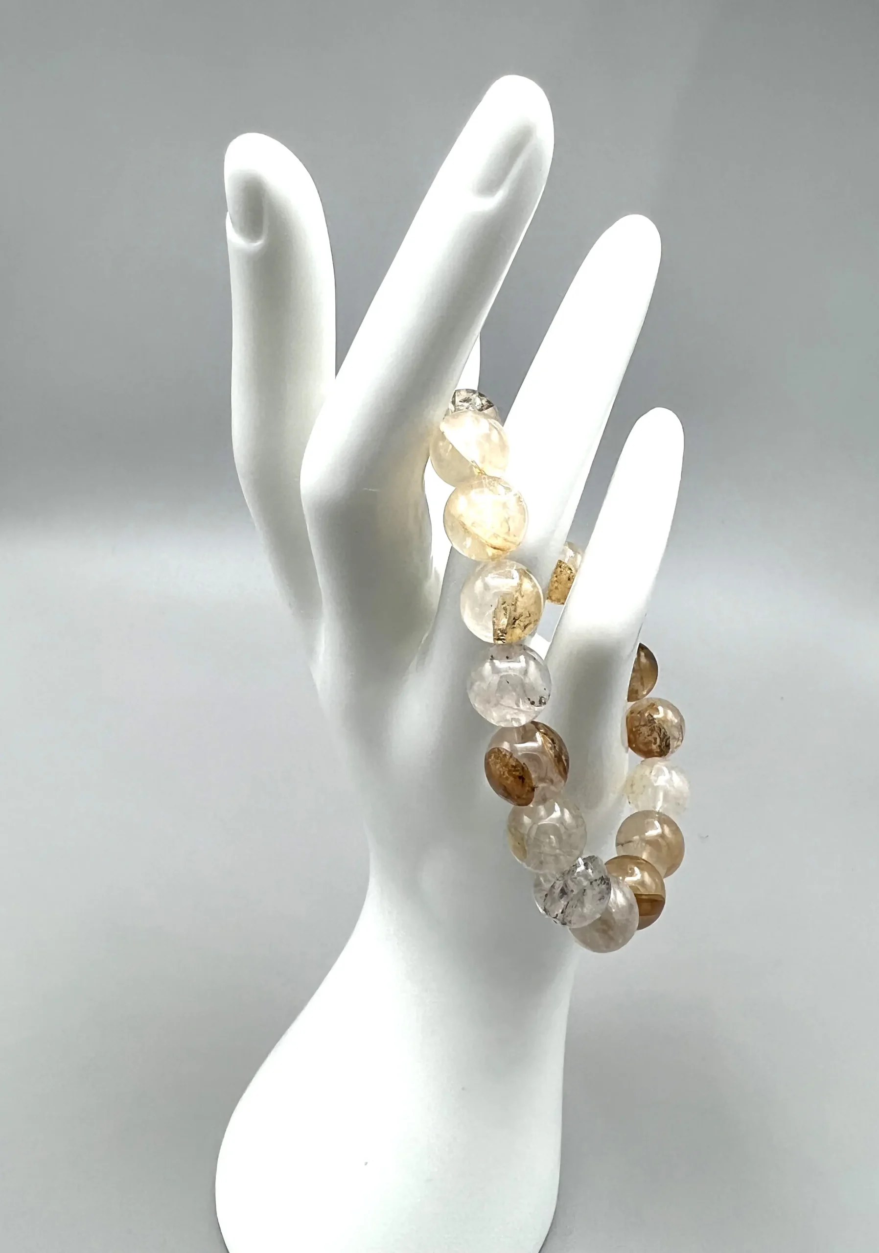 golden rutilated quartz barcelet