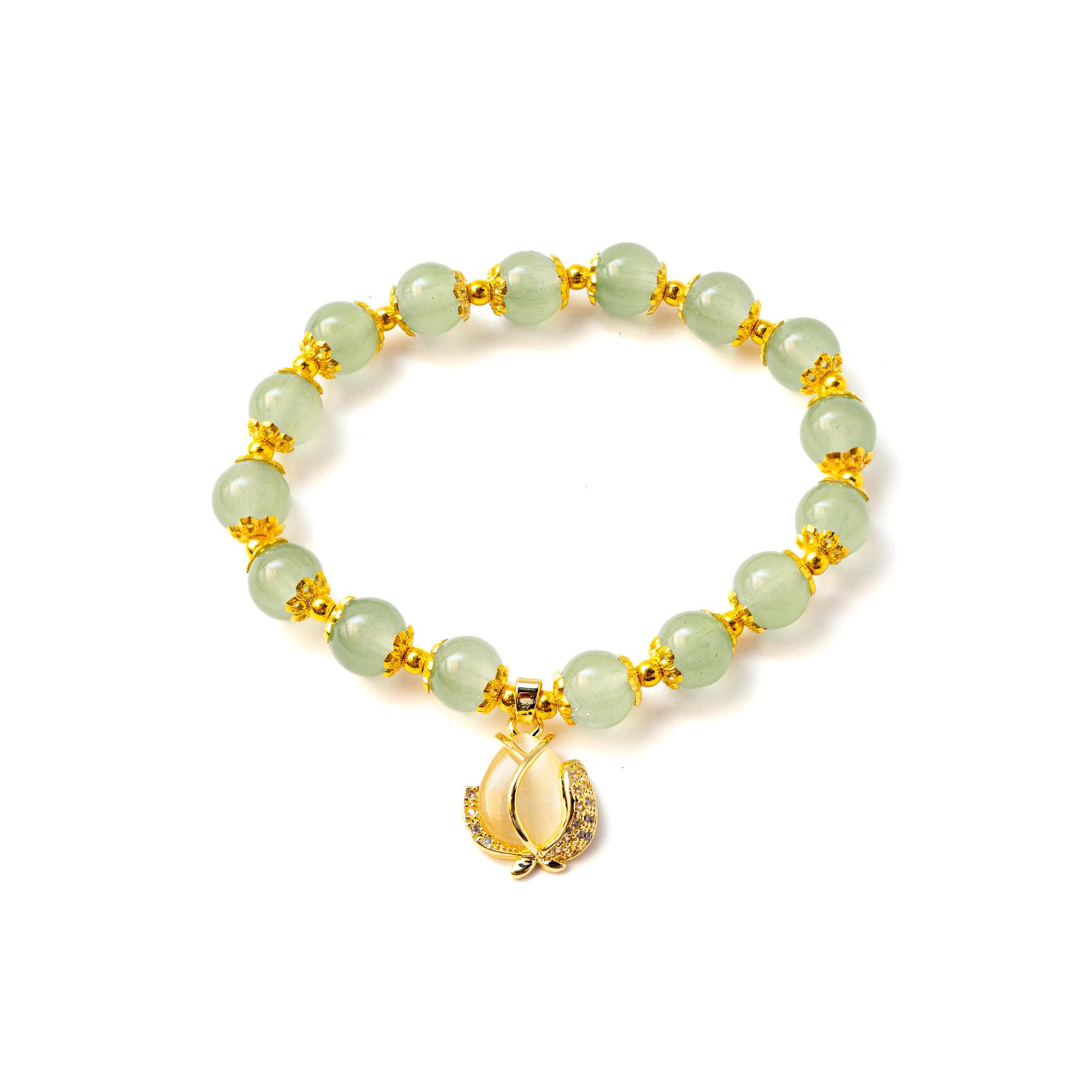 Hetian Jade Gold Leaf bracelet