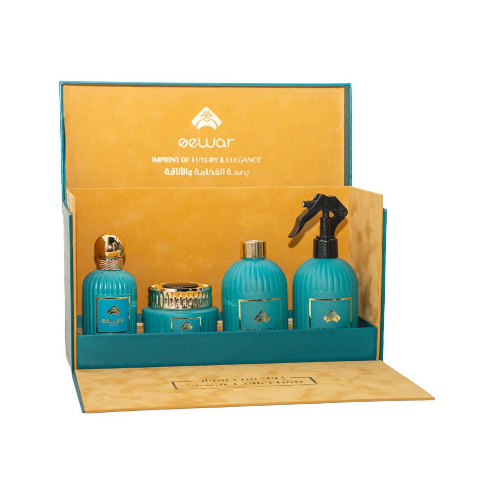 Sewar Collection Gift Box with Room Spray, Reed Diffuser, Bukhoor, and Perfume